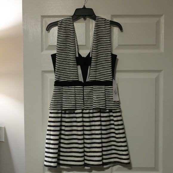 NWT BCBG Textured Peplum "Piper" Dress - Picture 2 of 8